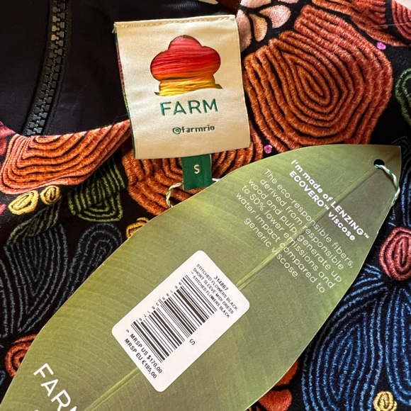 NEW Farm Rio Stitched Flowers Midi Dress size Small - Picture 10 of 12